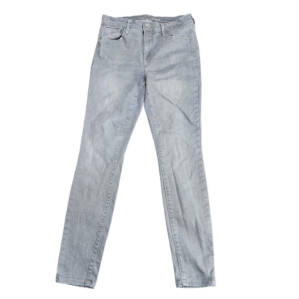 Old Navy Rockstar Jegging Jeans Womens 8 Gray Light Wash Mid Rise Stretch Denim